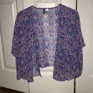 silky patterned kimono
